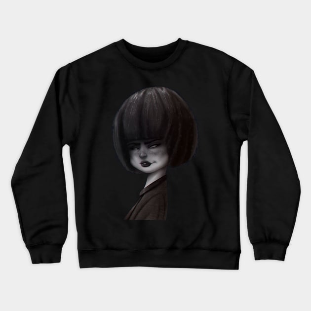 cute woman Crewneck Sweatshirt by boasiaedane